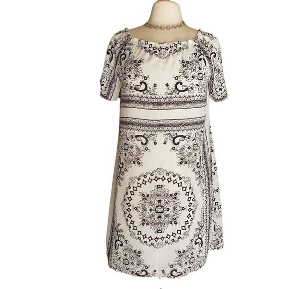 Women's Dress Medium Short Sleeve Casual Chic Geometric Cottagecore - Picture 1 of 4